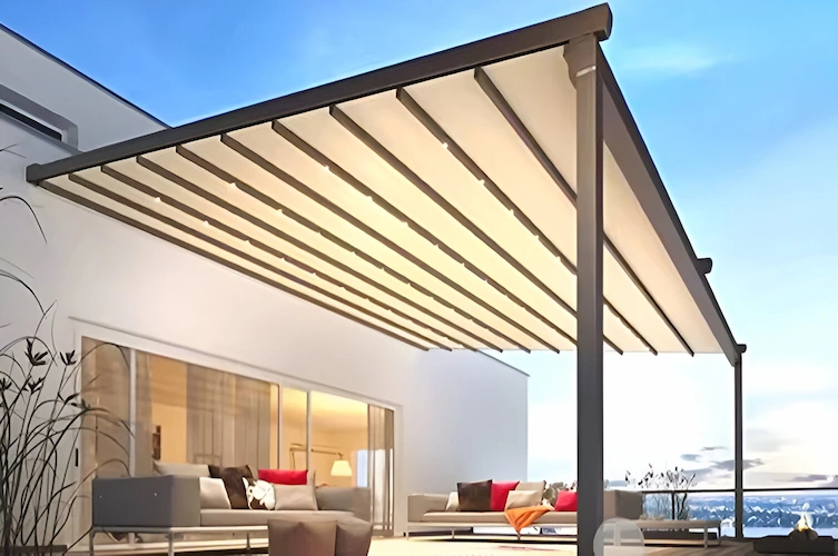 pérgola ático lona