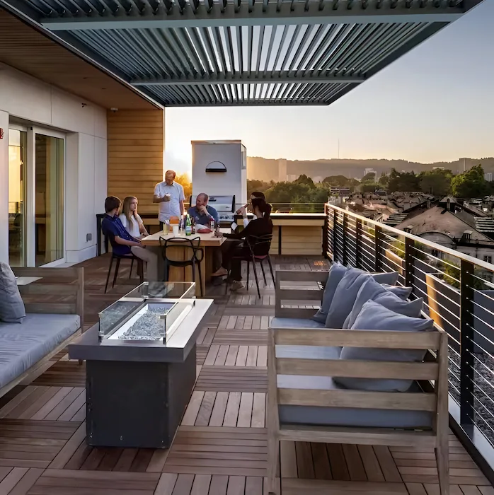 pérgola para reuniones