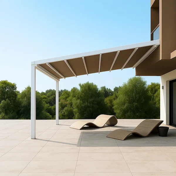 estructura pérgola lona tensada 3x4