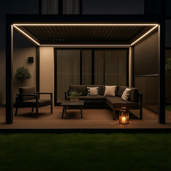 pérgola adosada bioclimática 3x4