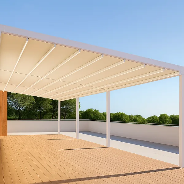 pérgola adosada gran tamaño