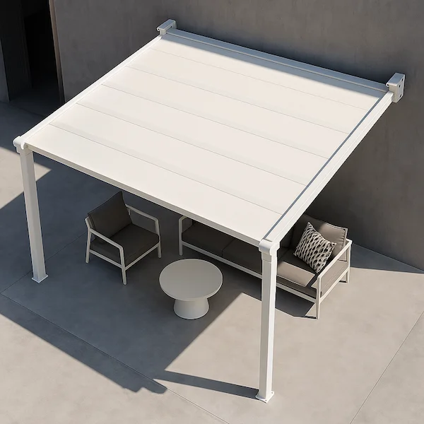 pérgola lona 3x3 blanca