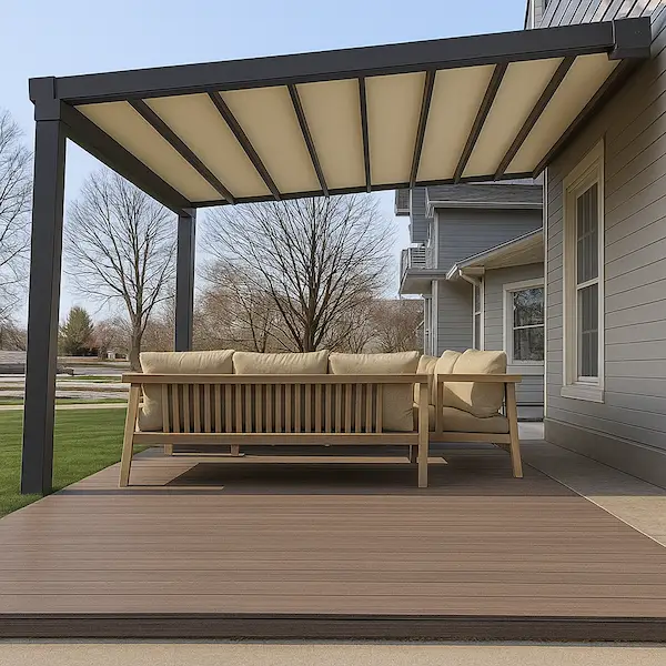 pérgola tensada pequeña