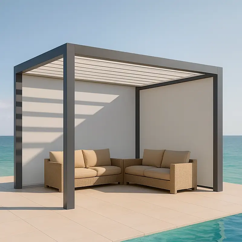 pérgola bioclimática autoportante