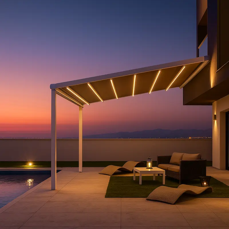 pérgola 3x4 noche ático